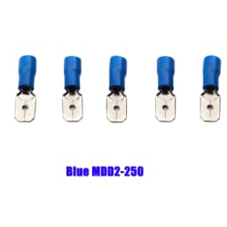20/50/100Pcs Red + Blue 6.3mm Female Insulated Spade Crimp Terminal Wire Connector For 0.5-2.5mm Electrical Wire Cable Connecors
