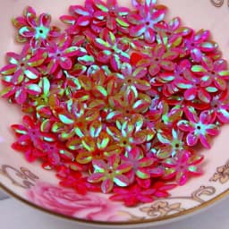 Mixed Color 15mm Flower Shape PVC Loose Sequins Glitter Paillettes for Nail Art Manicure Sewing Wedding Decoration Confetti 10g
