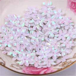 Mixed Color 15mm Flower Shape PVC Loose Sequins Glitter Paillettes for Nail Art Manicure Sewing Wedding Decoration Confetti 10g