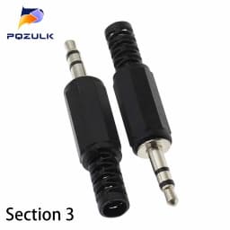 10PCS 3.5mm Audio Male Plug 3.5 Jack 2,3,4 Sections Balance Plug FOR Microphone Headphone Connector Audio Plug Earphone Socket
