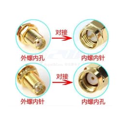 2-piece SMA / RP-SMA female to MHF4 IPX IPX4 RF plug Pigtail cable for Mini 0.81mm PCI card intel WIFI Board 10cm 15cm 20cm 30cm