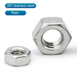 Hexagon Hex Nuts Metric DIN934 M2 M2.5 M3 M4 M5 M6 M8 M10 M12 M14 M16 M18 M20 M22 M24 Carbon Steel Stainless Steel Hex Nuts