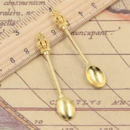 15pcs Charms Kitchen Spoon Crown 57x9mm Tibetan Bronze Silver Color Pendants Crafts Making Findings Handmade Antique DIY Jewelry