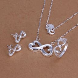 925 sterling Silver some model Valentine's Day gift necklace bracelet Earrings fashion jewelry sets for For Women Bridal wedding