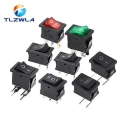 10PCS Switch ON-OFF KCD1 15*21mm 2Pin Ship Type Switch 6A 250V 10A 125V 15X21 Rocker Switch Power Switch