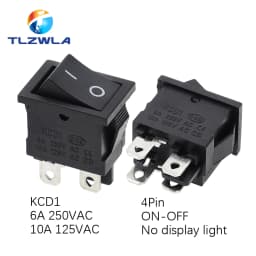 10PCS Switch ON-OFF KCD1 15*21mm 2Pin Ship Type Switch 6A 250V 10A 125V 15X21 Rocker Switch Power Switch