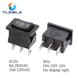10PCS Switch ON-OFF KCD1 15*21mm 2Pin Ship Type Switch 6A 250V 10A 125V 15X21 Rocker Switch Power Switch
