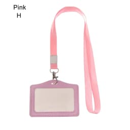 Unisex Work Card Holders With Lanyard PU Bank Card Name Credit Card Holders Card Bus ID Holders Identity Badge With Neck Strap