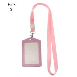 Unisex Work Card Holders With Lanyard PU Bank Card Name Credit Card Holders Card Bus ID Holders Identity Badge With Neck Strap