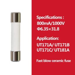 2pcs/lot UNI-T Cartridge Fuse Fast Fuse For Uni-t Multimeter UT139 UT890C+ UT890D UT39 UT105 UT171 UT61 Series
