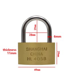 5 pcs 20/30/40/50mm padlocks open by same keys Copper locks padlock for wood door key alike lock Free shipping