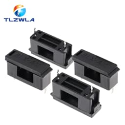 10PCS BLX-A 5*20MM BLACK GLASS FUSE HOLDER 5*20 Insurance Tube Socket Fuseholder for 5X20MM 5X20 Fuse PCB BOARD