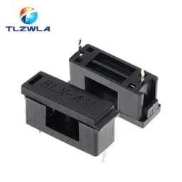 10PCS BLX-A 5*20MM BLACK GLASS FUSE HOLDER 5*20 Insurance Tube Socket Fuseholder for 5X20MM 5X20 Fuse PCB BOARD