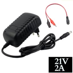 21V 2A 18650 Lithium Battery Charger 18V Lithium Battery Charger 5.5mm X 2.1mm DC Power Jack Socket Female Panel Mount Connector