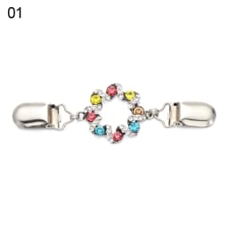 Retro Sweater Shawl Clasps Duck Mouth Clothing Pins Antique Flower Style Rhinestone Decoration Cardigans Connection Buckle Shirt