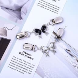 Retro Sweater Shawl Clasps Duck Mouth Clothing Pins Antique Flower Style Rhinestone Decoration Cardigans Connection Buckle Shirt