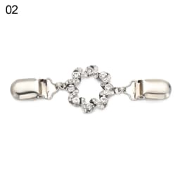 Retro Sweater Shawl Clasps Duck Mouth Clothing Pins Antique Flower Style Rhinestone Decoration Cardigans Connection Buckle Shirt