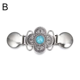 Retro Sweater Shawl Clasps Duck Mouth Clothing Pins Antique Flower Style Rhinestone Decoration Cardigans Connection Buckle Shirt