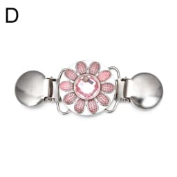 Retro Sweater Shawl Clasps Duck Mouth Clothing Pins Antique Flower Style Rhinestone Decoration Cardigans Connection Buckle Shirt