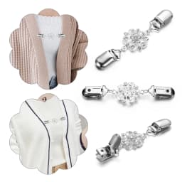 Retro Sweater Shawl Clasps Duck Mouth Clothing Pins Antique Flower Style Rhinestone Decoration Cardigans Connection Buckle Shirt