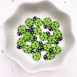 Resin 9mm*13mm Mini Cute Red Beetle Flatback Cabochon Rhinestone 60pcs DIY Scrapbook Decor Home Crystal Figurines Craft