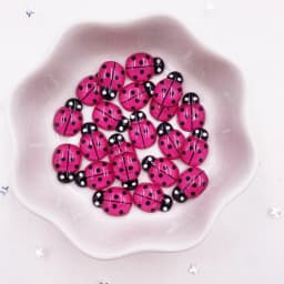 Resin 9mm*13mm Mini Cute Red Beetle Flatback Cabochon Rhinestone 60pcs DIY Scrapbook Decor Home Crystal Figurines Craft