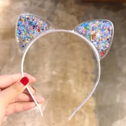 Girls Cute Shining Sequin Cat Ears Hairbands Sweet Hair Ornament Headband Princess Gift Headwear Kids Fashion Hair Accessories