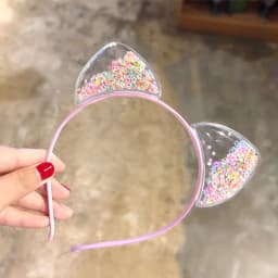 Girls Cute Shining Sequin Cat Ears Hairbands Sweet Hair Ornament Headband Princess Gift Headwear Kids Fashion Hair Accessories