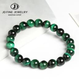JD Natural Stone Blue Tiger Eye Beaded Bracelets Women Men Reiki Healing Yoga Meditation Charm Bangles Pulseras Jewelry Gift