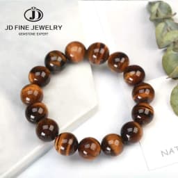 JD Natural Stone Blue Tiger Eye Beaded Bracelets Women Men Reiki Healing Yoga Meditation Charm Bangles Pulseras Jewelry Gift