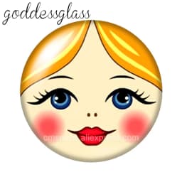 матрёшка Matryoshka Russian Girl Face 10pcs 12mm/18mm/20mm/25mm Round Photo Glass Cabochon Demo Flat Back Making Finding