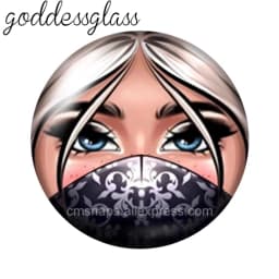 матрёшка Matryoshka Russian Girl Face 10pcs 12mm/18mm/20mm/25mm Round Photo Glass Cabochon Demo Flat Back Making Finding