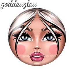 матрёшка Matryoshka Russian Girl Face 10pcs 12mm/18mm/20mm/25mm Round Photo Glass Cabochon Demo Flat Back Making Finding