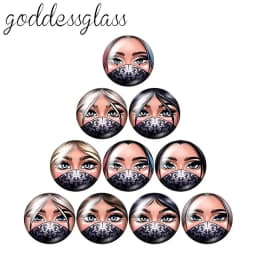 матрёшка Matryoshka Russian Girl Face 10pcs 12mm/18mm/20mm/25mm Round Photo Glass Cabochon Demo Flat Back Making Finding