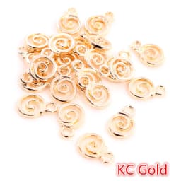 11x8mm 30pcs Antique Silver Plated KC Gold Colors Rhodium Swirl Handmade Charms Pendant:DIY for bracelet necklace