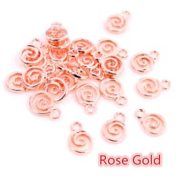 11x8mm 30pcs Antique Silver Plated KC Gold Colors Rhodium Swirl Handmade Charms Pendant:DIY for bracelet necklace