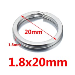 Aiovlo 20pcs/lot Stainless Steel Make Keychain Key Ring Flat Key Holder Split Rings Keyfob Accessories for DIY Jewelry Making