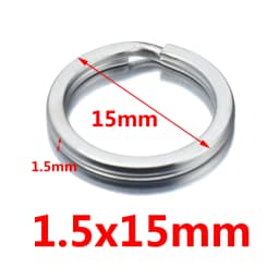 Aiovlo 20pcs/lot Stainless Steel Make Keychain Key Ring Flat Key Holder Split Rings Keyfob Accessories for DIY Jewelry Making