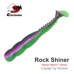 ESFISHING Soft Fishing Lures Rockviber 50mm 95mm 115mm Rock Shiner Isca Artificial Soft Bait Pike Trout Swimbaits