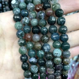 Faceted Natural Stone 4/6/8/10mm Amazonite Agates Jaspers Crystal Gems Loose Beads For Jewelry Making DIY Bracelet Accessories