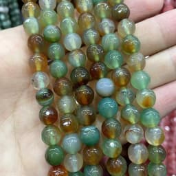 Faceted Natural Stone 4/6/8/10mm Amazonite Agates Jaspers Crystal Gems Loose Beads For Jewelry Making DIY Bracelet Accessories