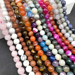 Faceted Natural Stone 4/6/8/10mm Amazonite Agates Jaspers Crystal Gems Loose Beads For Jewelry Making DIY Bracelet Accessories