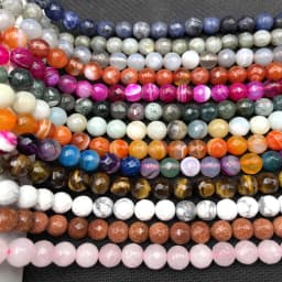 Faceted Natural Stone 4/6/8/10mm Amazonite Agates Jaspers Crystal Gems Loose Beads For Jewelry Making DIY Bracelet Accessories
