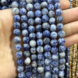 Faceted Natural Stone 4/6/8/10mm Amazonite Agates Jaspers Crystal Gems Loose Beads For Jewelry Making DIY Bracelet Accessories