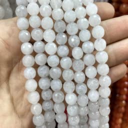 Faceted Natural Stone 4/6/8/10mm Amazonite Agates Jaspers Crystal Gems Loose Beads For Jewelry Making DIY Bracelet Accessories