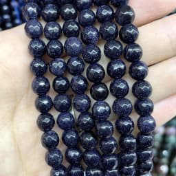 Faceted Natural Stone 4/6/8/10mm Amazonite Agates Jaspers Crystal Gems Loose Beads For Jewelry Making DIY Bracelet Accessories