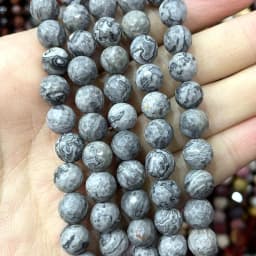 Faceted Natural Stone 4/6/8/10mm Amazonite Agates Jaspers Crystal Gems Loose Beads For Jewelry Making DIY Bracelet Accessories