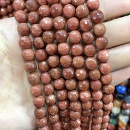 Faceted Natural Stone 4/6/8/10mm Amazonite Agates Jaspers Crystal Gems Loose Beads For Jewelry Making DIY Bracelet Accessories