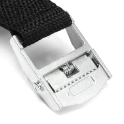 2Pcs Cam Buckle Tie-Down Car Luggage Cargo Lashing Strap Zinc Alloy Zinc Nylon Black