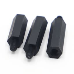 20/50pcs M2 M2.5 M3 M4*L+6mm Male to Female Black Nylon Standoffs Hex Spacer Standoff Pillar Plastic Spacing Screw
